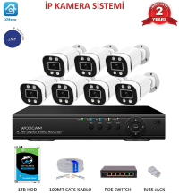 Woxcam 2 mp 7 Kameralı IP Güvenlik Seti
